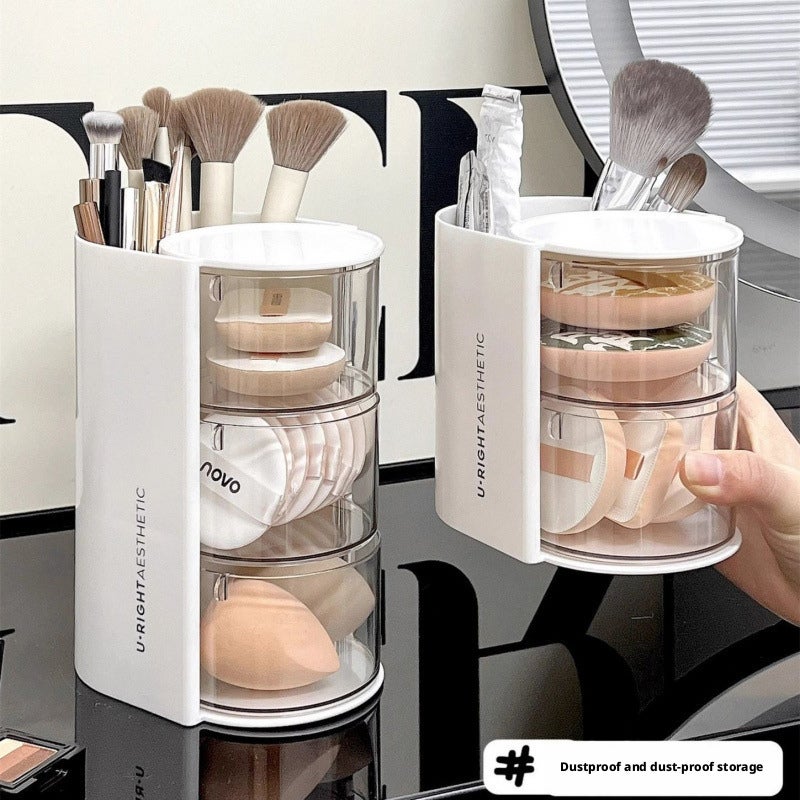 Rotating Desktop Makeup Brush Storage Box - Image 2