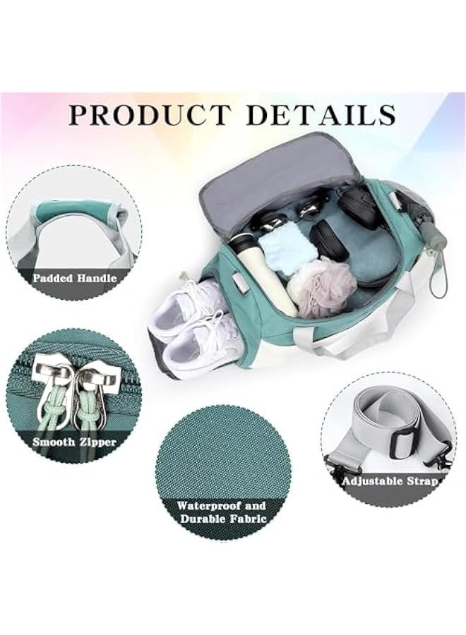 HOOKOR Large Gym Bag Duffel Bag, Sports Bag Travel Bags for Women Men with Shoes Compartment and Waterproof Wet Pockets, Sports Bags for Sport Traveling Swimming Yoga Hiking Camping, Green (Green) - Image 2