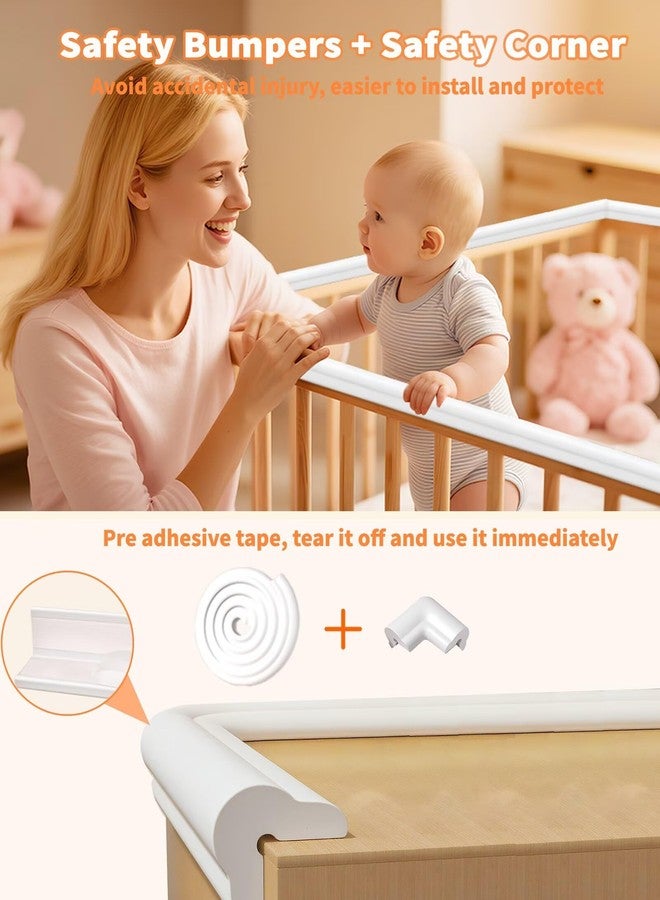QYV Edge Protector for Baby Proofing, 6.6FT 0.67’’Th L-Shape Air Buffering Soft NBR Rubber Foam Furniture Edge Bumper Guards with 6 Corners, Pre-Taped, Thick Table Bumper Guard for Babies (White) - Image 5