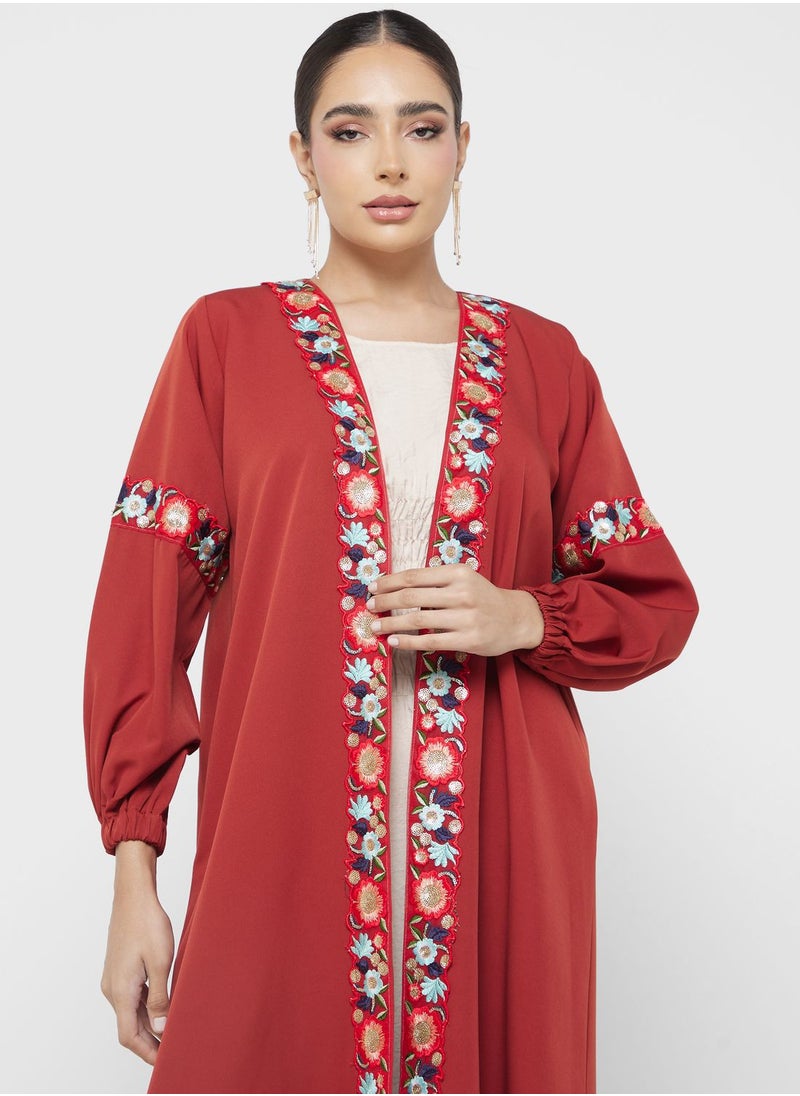 Khizana - Embroidered Detail Abaya - Image 1