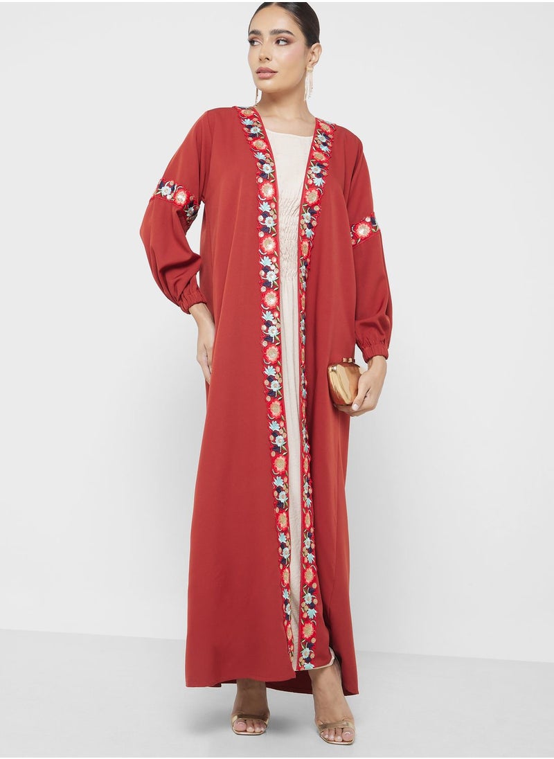 Khizana - Embroidered Detail Abaya - Image 1