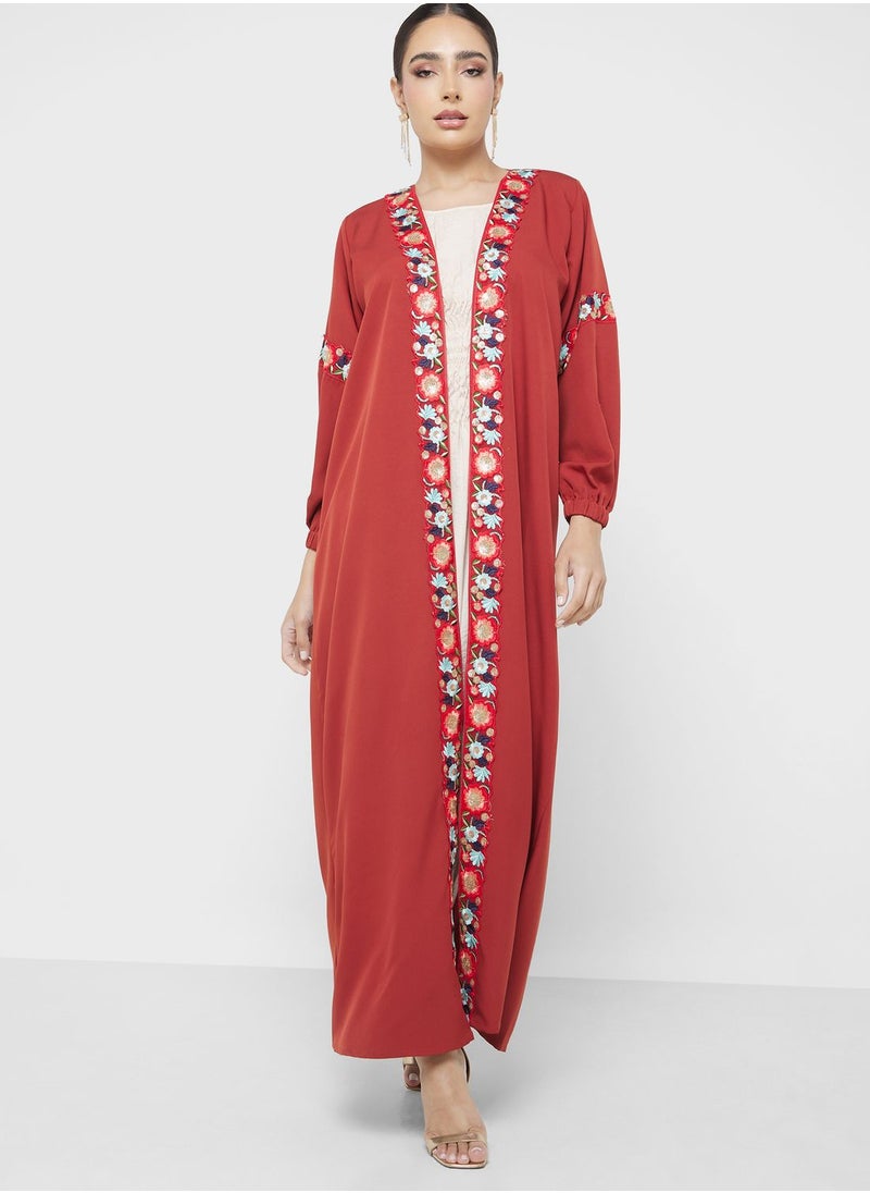 Khizana - Embroidered Detail Abaya - Image 1