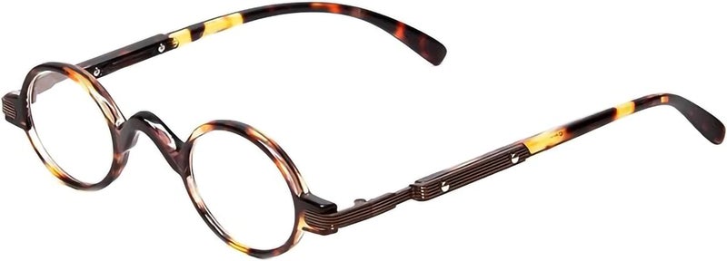 Calabria R314R501S Vintage Metal Reading Glasses 325 Tortoise Men Women Designer Professor Round Single Power Readers