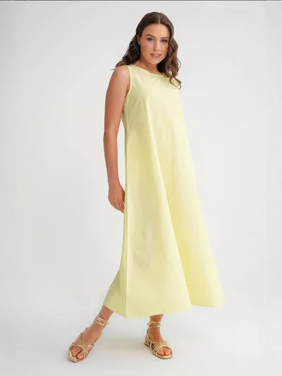 MixRay Mixray Relaxed Fit Maxi Dress with Pockets