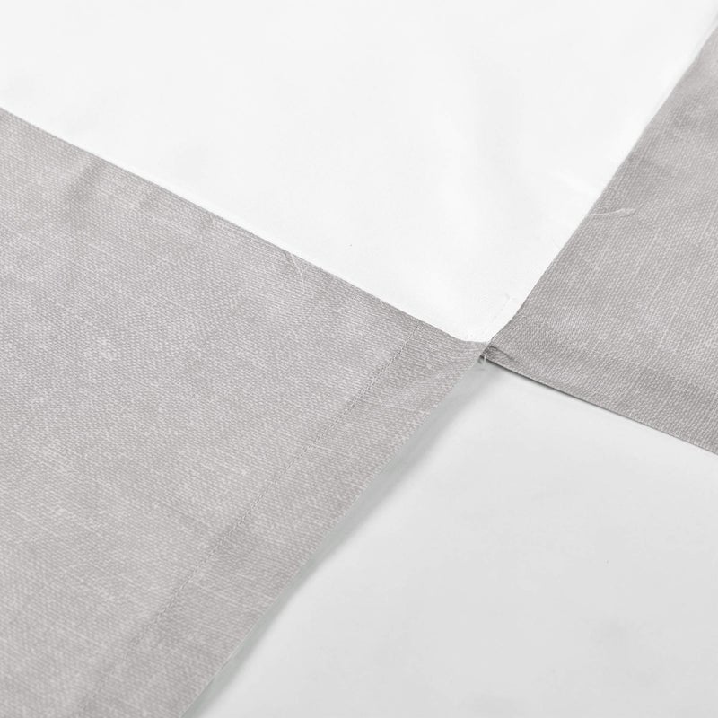 Lush Decor Baby Printed Linen Textured Solid Crib Skirt, Gray 52"L x 28"W + 16" Drop - Image 5