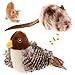 Gigwi Chirping Bird Cat Toy Set Interactive Chasing Toy for Indoor Cat Motion Activated Kitten Play Toys Squeaky Cats Animal Feather Toy for All Breeds Cats Kicker - Image 3