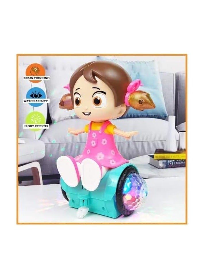 TOY GARDEN 360 Degree Rotating Musical Dancing Girl Doll with Flashing Lights and Bump and Go Action Creative Interactive Toy for Kids High Quality Electronic Learning Toy Set Beautiful Gift for Girls and Kids - Image 2