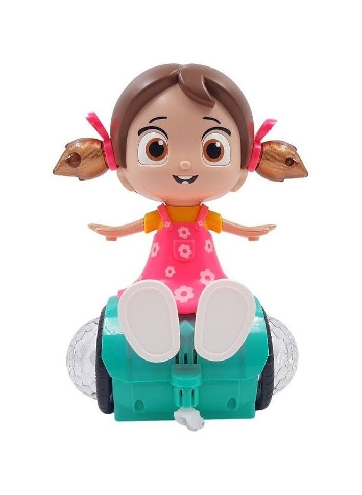 TOY GARDEN 360 Degree Rotating Musical Dancing Girl Doll with Flashing Lights and Bump and Go Action Creative Interactive Toy for Kids High Quality Electronic Learning Toy Set Beautiful Gift for Girls and Kids - Image 4