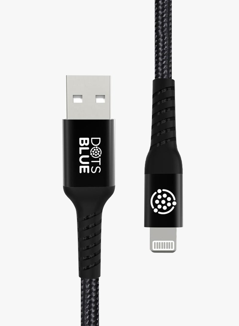النقاط الزرقاء كابل نقطي USB-A أزرق بموصل لايتنينج 3 متر - Image 1
