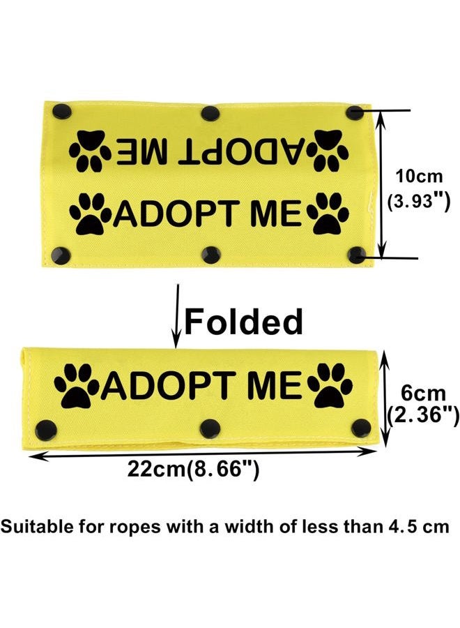 BLUPARK Funny Dog Leash Sleeve Adopt Me Dog Leash Wrap Wrap Alert Hanging ID Patch Tag Pet Birthday Gift (Adopt Me-YE Sleeve) - Image 2