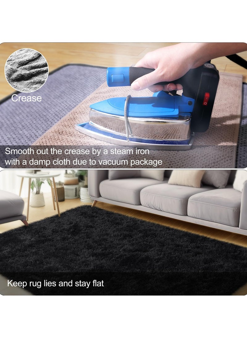 كي واي دي سجاد ناعم سجاد زغبي سجاد لغرفة المعيشة غرفة النوم ديكور منزلي سجادة غير منزلقة قابلة للغسيل زخرفية منزلية سجادة 100x180 سم - Image 4