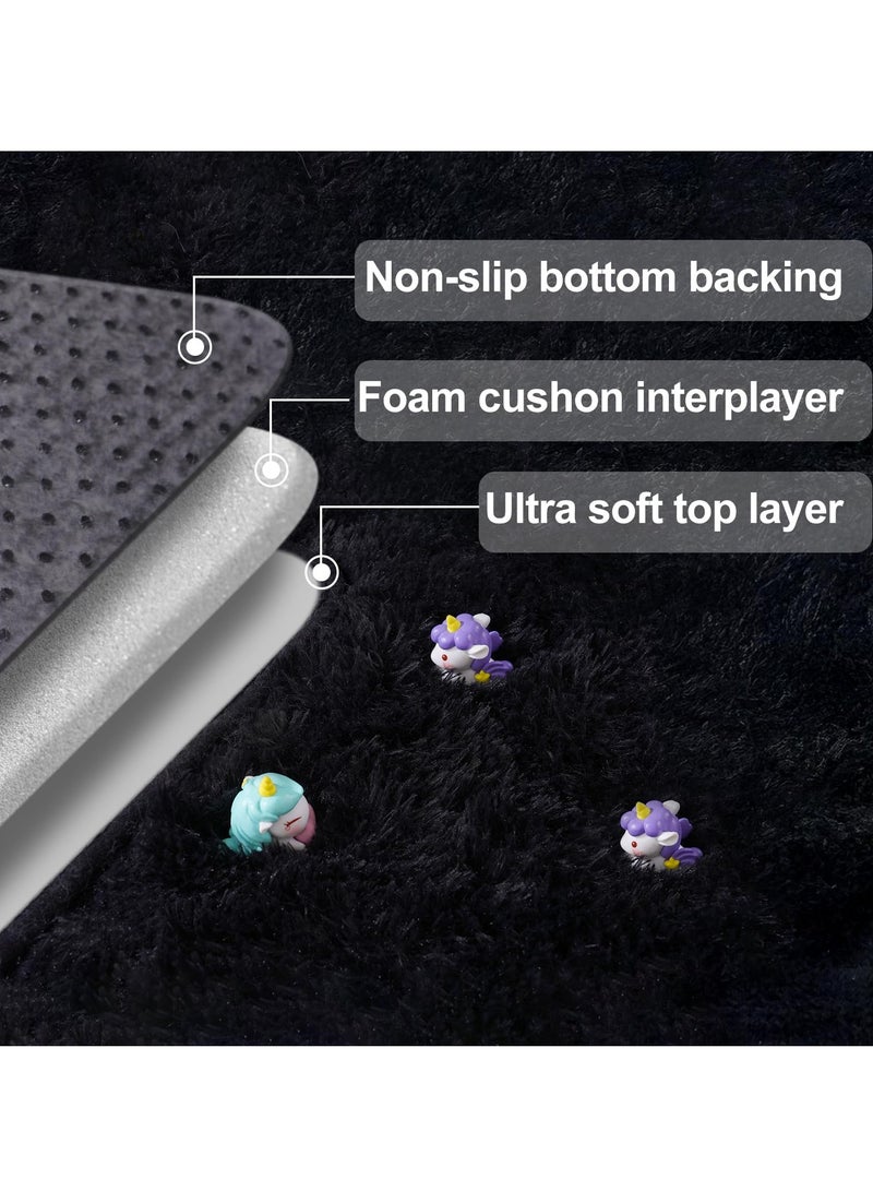 كي واي دي سجاد ناعم سجاد زغبي سجاد لغرفة المعيشة غرفة النوم ديكور منزلي سجادة غير منزلقة قابلة للغسيل زخرفية منزلية سجادة 100x180 سم - Image 5