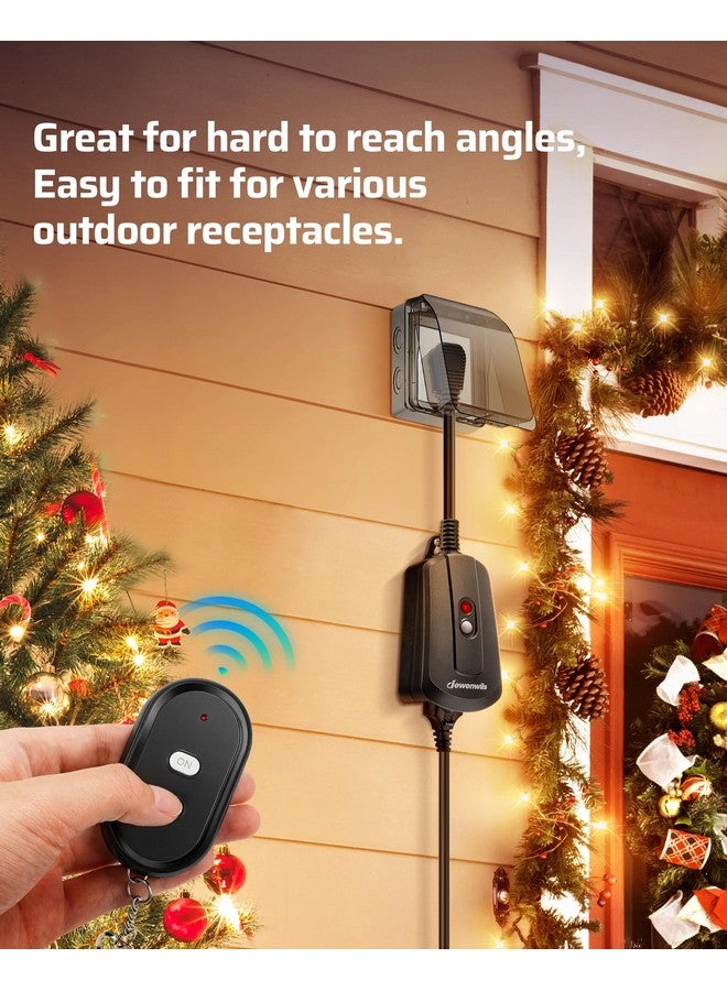 DEWENWILS Remote Control Outlet with 2 Wireless Remotes, Weatherproof Remote Control Light Switch, 15 amp Heavy Duty Remote Controlled Light Switch, 100 FT, No Interference, UL Listed - Image 1