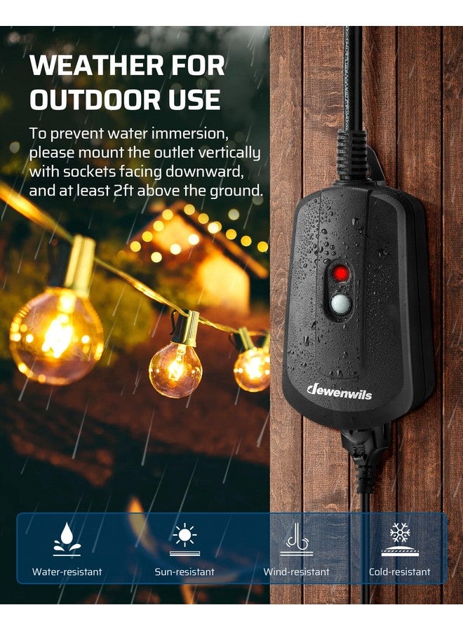DEWENWILS Remote Control Outlet with 2 Wireless Remotes, Weatherproof Remote Control Light Switch, 15 amp Heavy Duty Remote Controlled Light Switch, 100 FT, No Interference, UL Listed - Image 3