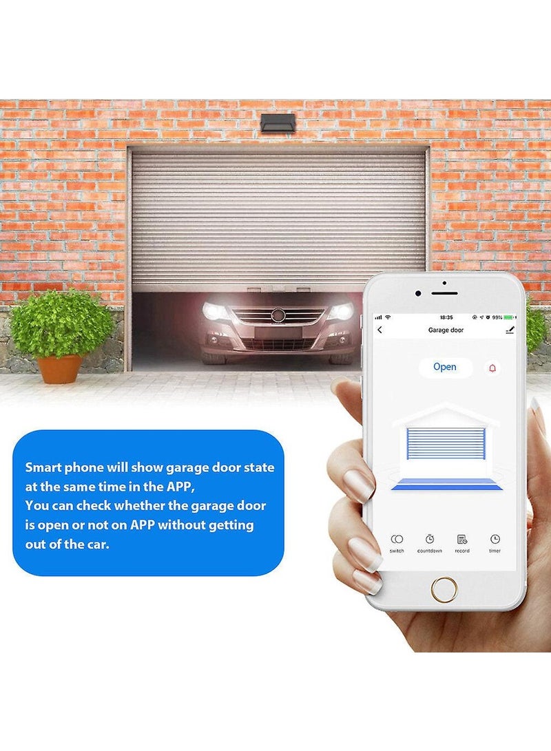 LAESO Tuya WIFI Smart Garage Door Opener Remote Controller, Smartphone App Control, Compatible with Alexa, Google Home, iPhone, Siri, Android, Door Left Open Alert, Door Security Systems, No Hub Required - Image 5