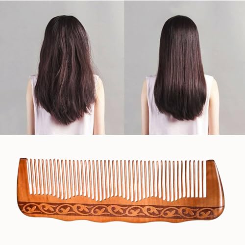 Fegor Wooden Regular Hair Comb – Pack of 1 | Natural Wooden Hair Comb for Men, Women, and Kids | Anti-Static, Smooth Teeth, Daily Hair Grooming Comb - Image 5