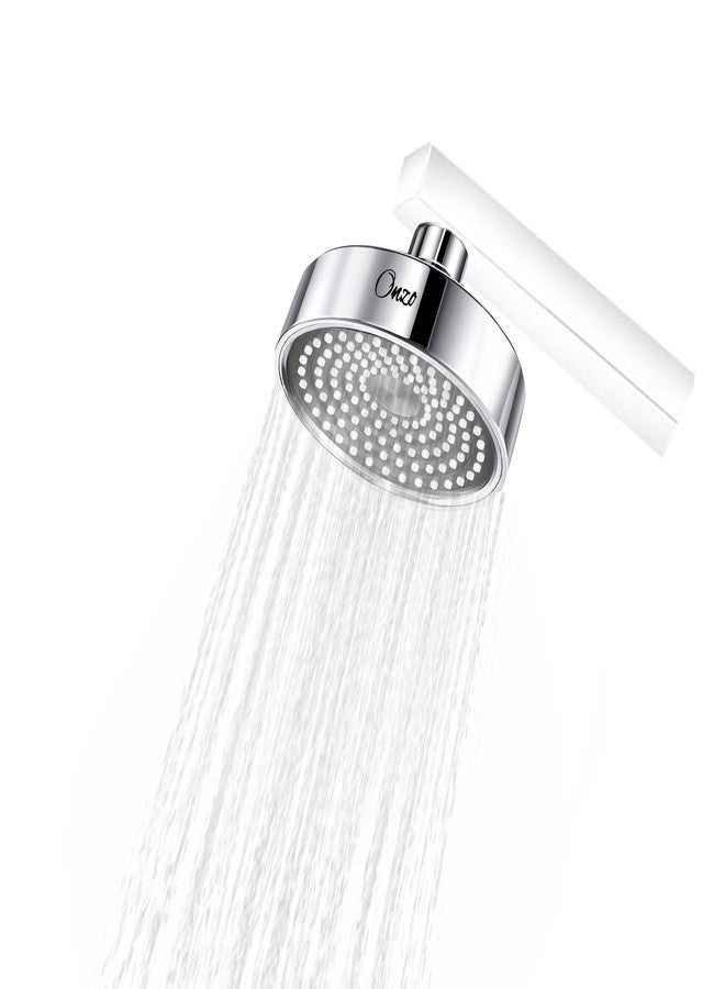 Onzo Diamond Round 4-Inch ABS Overhead Rain Shower Head | 360 Adjustable Swivel Ball Joint | Chrome Finish | Durable & Rust-Proof High-Pressure Bathroom Shower - Image 1