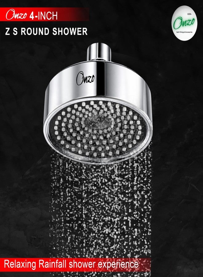 Onzo Diamond Round 4-Inch ABS Overhead Rain Shower Head | 360 Adjustable Swivel Ball Joint | Chrome Finish | Durable & Rust-Proof High-Pressure Bathroom Shower - Image 3