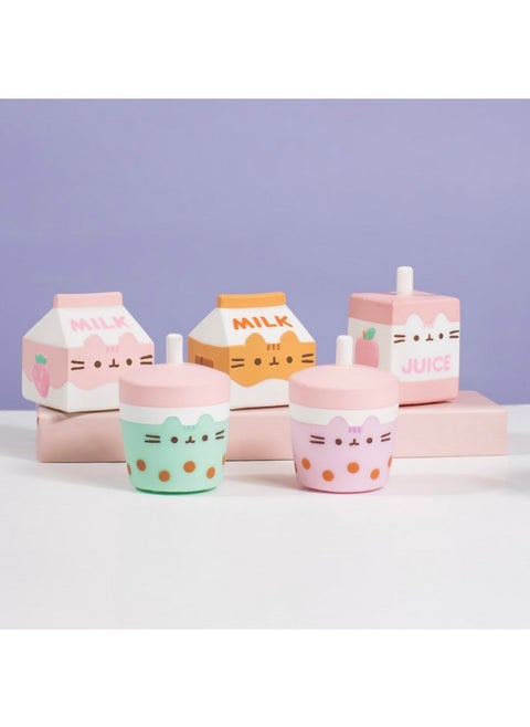 Pusheen The Cat Cute Water Filled Surprise Capsule Squishy Toy [Series 4] [Pusheen Sips] [Birthday Gift Bag, Party Favor, Gift Basket Filler, Stress Relief Toy] - 2 Pc. (Mystery - Blind Capsule)