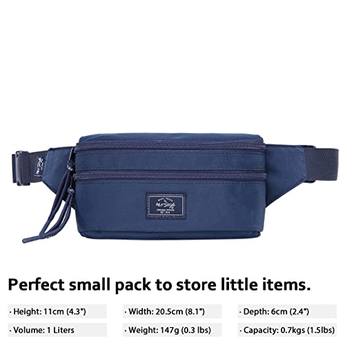 HotStyle 521s Fashion Fanny Pack, Small Waist Bag for Hiking, Cross Body Style Cute for Women, Kids & Girls, Navy - Image 3