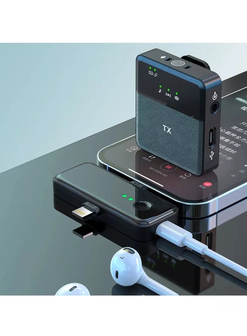 Tx 3-in-1 Wireless Microphone for iPhone & Type-C Devices – Dual Mic System for Clear Audio Recording and Streaming - Image 4