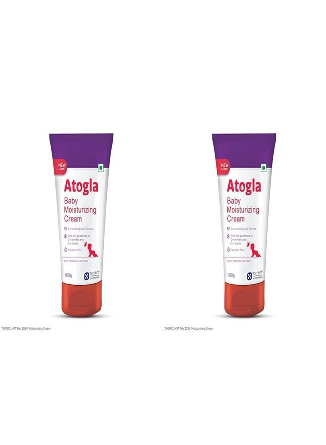Atogla Baby Cream 100g (Pack of 2) from Tedibar Family | Advanced Gentle Moisturising Cream for Baby | Dermatologically Tested |Pediatrician Recommended- By Torrent Pharma - Image 1