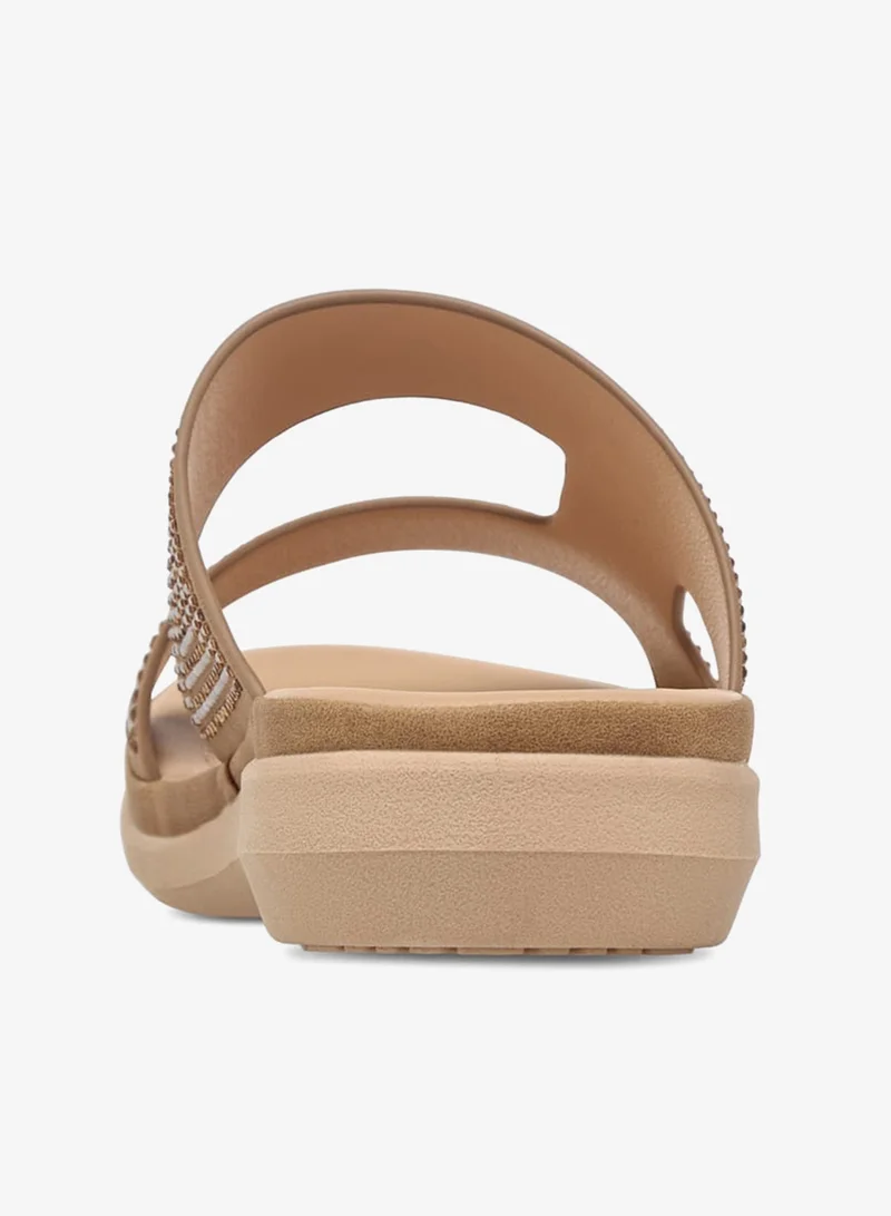 Le Confort TAUPE Women's Embellished Slip-On Strap Sandals for Women | Best Price UAE