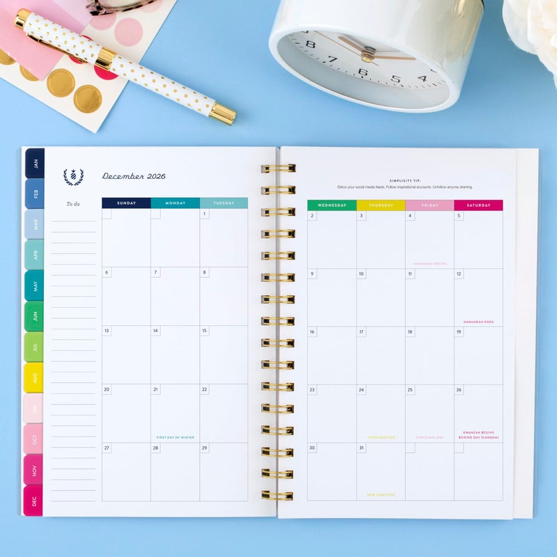 AT-A-GLANCE 2026 Planner, Simplified by Emily Ley, Weekly & Monthly, 5.5" x 8.5", Small, English Garden (EL46-200-26) - Image 3