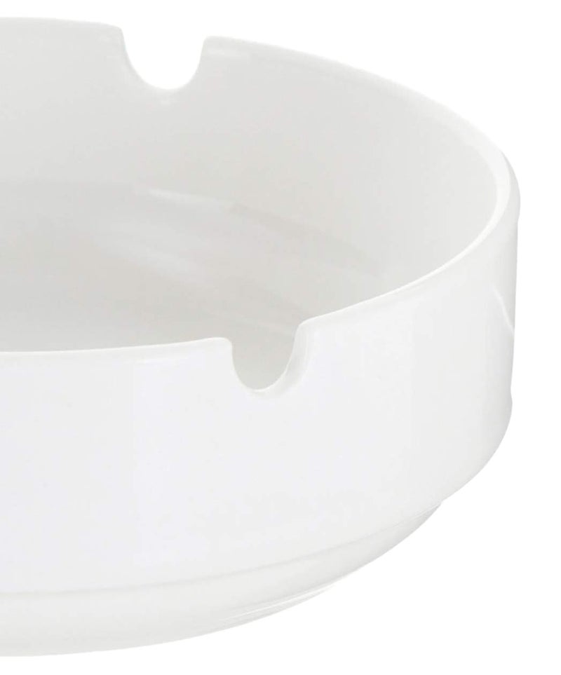 Sunnex Orion Whiteware Porcelain Ashtray Round Ceramic Ashtrays for Cigarettes Ashtray Indoor or Outdoor Use Ceramic Ash Holder for Smokers Ashtray for Home Office 10 x 3 cm (White) - Image 3