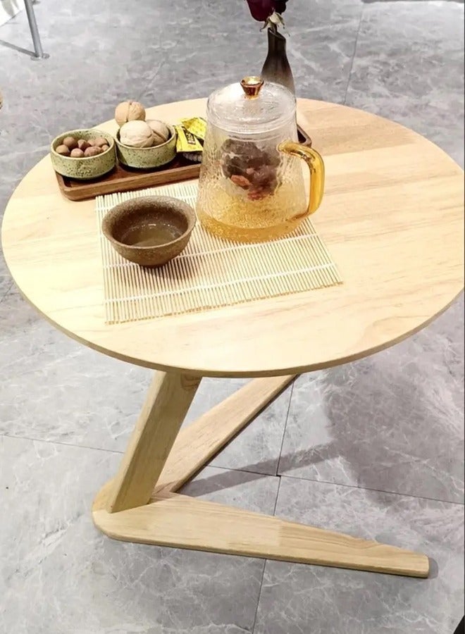 C&C Home Multipurpose Modern Design Portable Wood Coffee Table Round Large Side Table for Living Room Bedroom Home Office 50x51 cm  - Image 2
