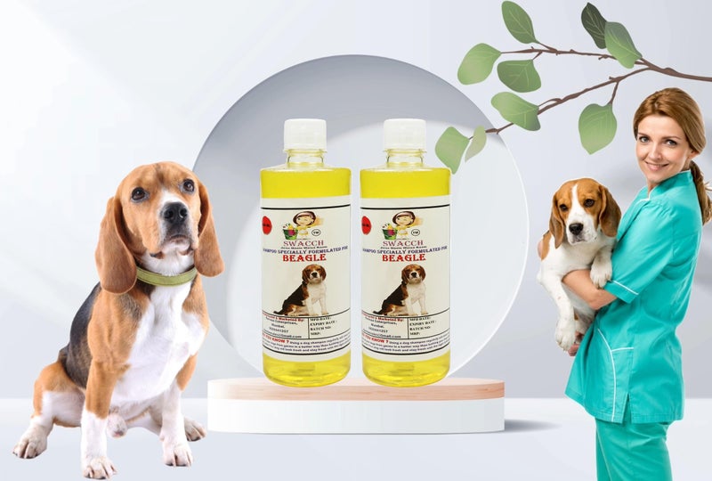 Swacch Shampoo Specially Formulated for Beagle (500ml) (Pack of 2) Lemon - Image 1