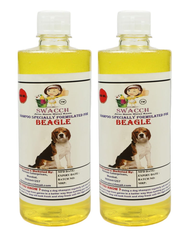 Swacch Shampoo Specially Formulated for Beagle (500ml) (Pack of 2) Lemon - Image 2