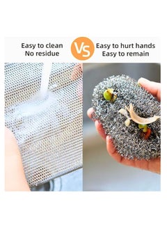 Generic Durable Non-Scratch Wire Cleaning Cloth, Multi-Purpose Wet and Dry Dishwashing Cloth, Easy to Rinse, Reusable, Wire Cleaning Cloth for Kitchen, Sink, Pots and Pans  - Image 3