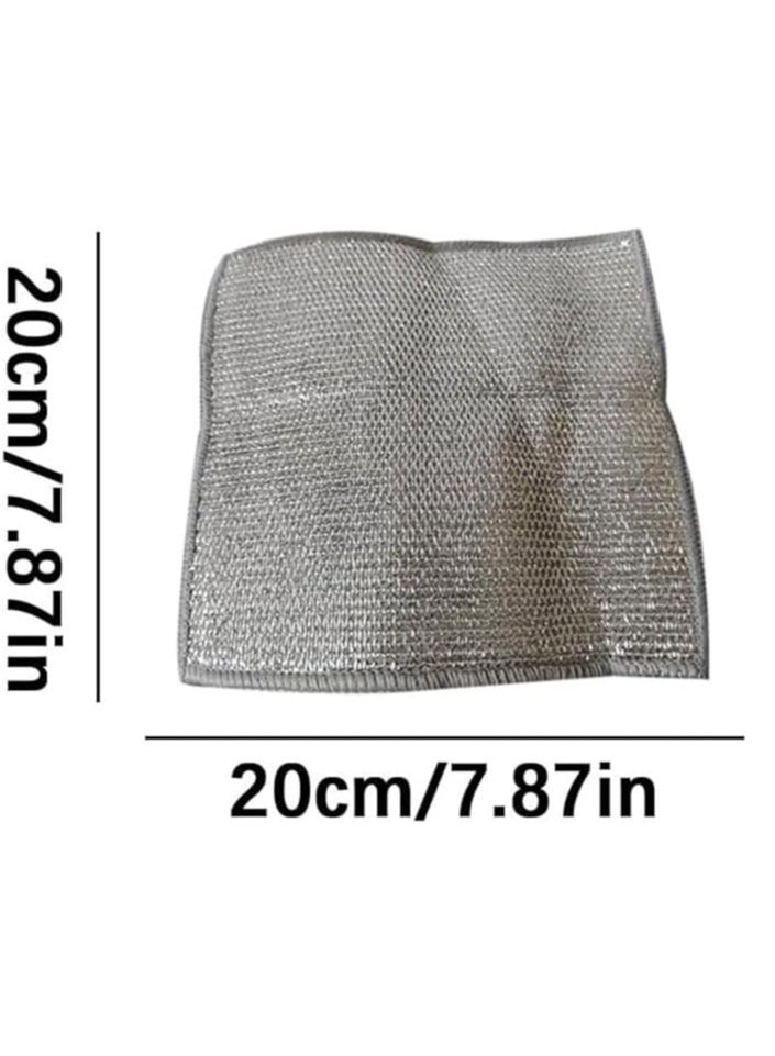 Durable Non-Scratch Wire Cleaning Cloth, Multi-Purpose Wet and Dry Dishwashing Cloth, Easy to Rinse, Reusable, Wire Cleaning Cloth for Kitchen, Sink, Pots and Pans - Image 4
