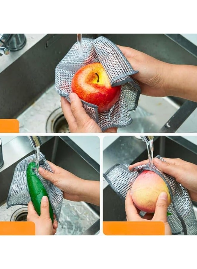 Durable Non-Scratch Wire Cleaning Cloth, Multi-Purpose Wet and Dry Dishwashing Cloth, Easy to Rinse, Reusable, Wire Cleaning Cloth for Kitchen, Sink, Pots and Pans - Image 5