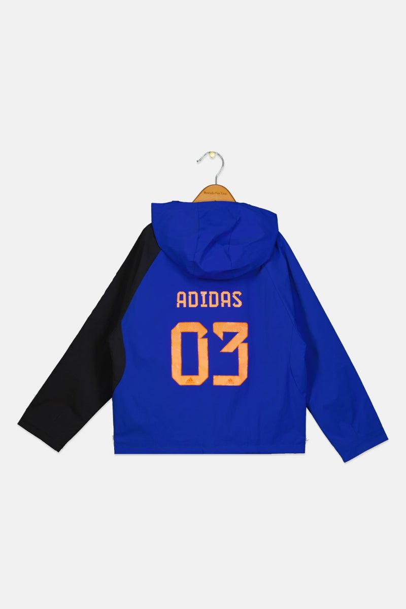 Adidas Kids Boy Sportswear Fit Outdoors Hooded Sweatshirt, Multicolor - Image 2