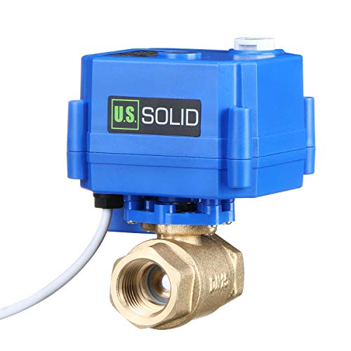 U.S. Solid Motorized Ball Valve- 1/2" Brass Ball Valve with Manual Function, Full Port, 9-24V AC/DC and 2 Wire Auto Return Setup - Image 3