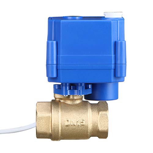 U.S. Solid Motorized Ball Valve- 1/2" Brass Ball Valve with Manual Function, Full Port, 9-24V AC/DC and 2 Wire Auto Return Setup - Image 2