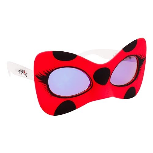 Sun-Staches SunStaches Miraculous Ladybug Sunglasses Costume Accesory UV400 Lenses Red and Black Frames Accessory or Party Favor One Size Fits Most - Image 1
