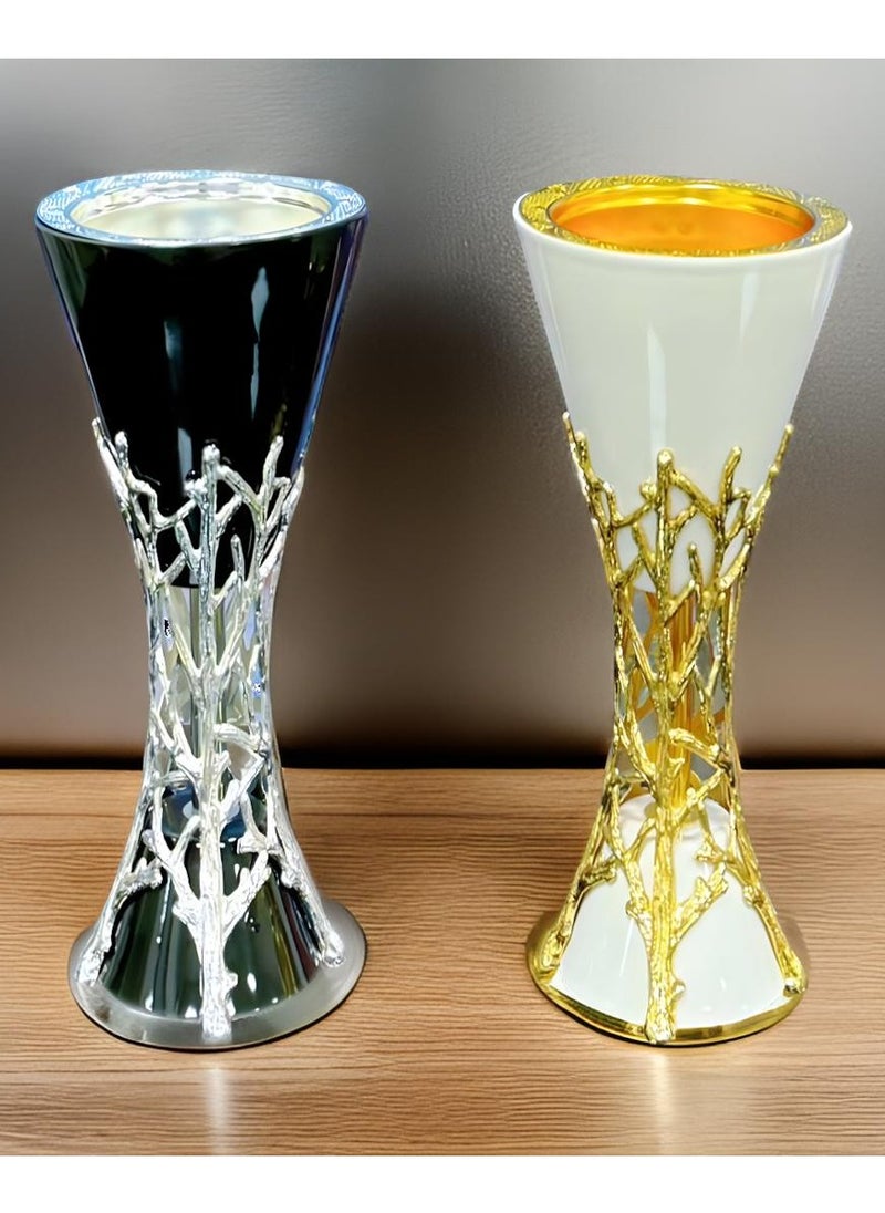 بخور بوسيدين مبخرة عود عربية بتصميم أنيق لعطر المنزل والمكتب - قطعة واحدة باللون الأسود  - Image 2