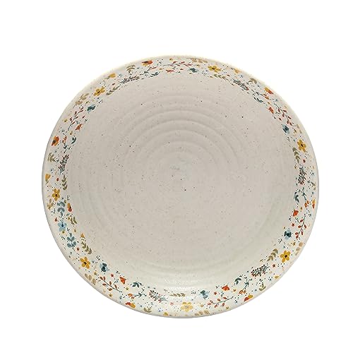 Miah Decor MD-264 Handcrafted Spring Collection- Stoneware Shallow Serving Bowl (9.5" Dia) - Image 5