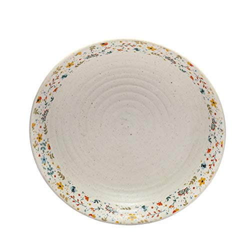 Miah Decor MD-264 Handcrafted Spring Collection- Stoneware Shallow Serving Bowl (9.5" Dia) - Image 2