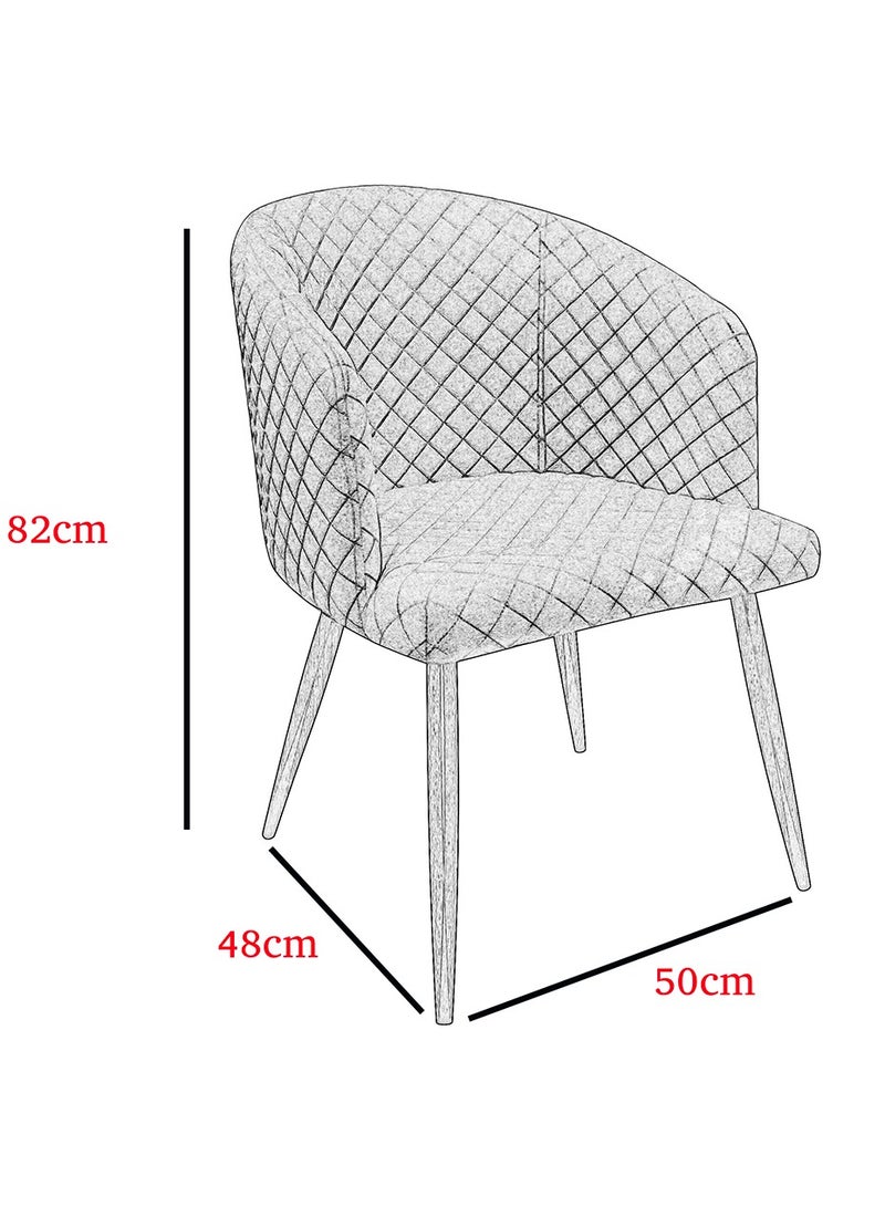 ميبل لديكور المنزل Maple Home Accent Velvet Dining Chairs With Armrest Upholsterd Seat Back Cushions Golden Metal Legs Kitchen Living Office Guest Room Furniture  - Image 5