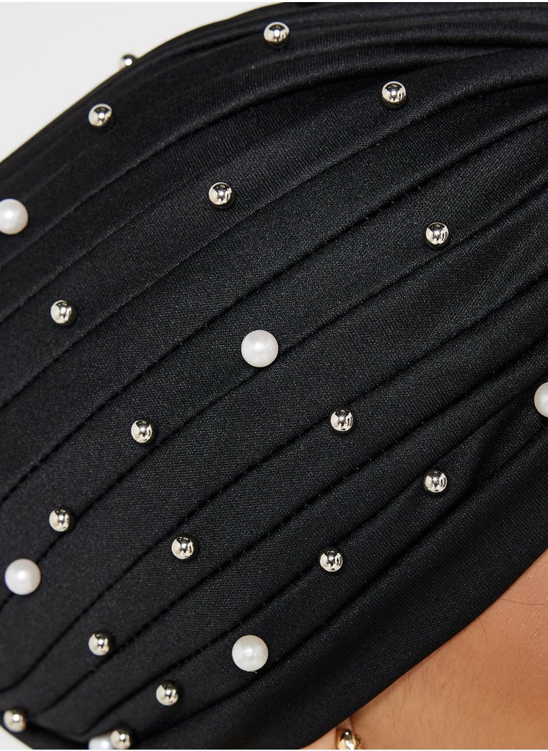 Khizana - Pearl Detail Turban - Image 1