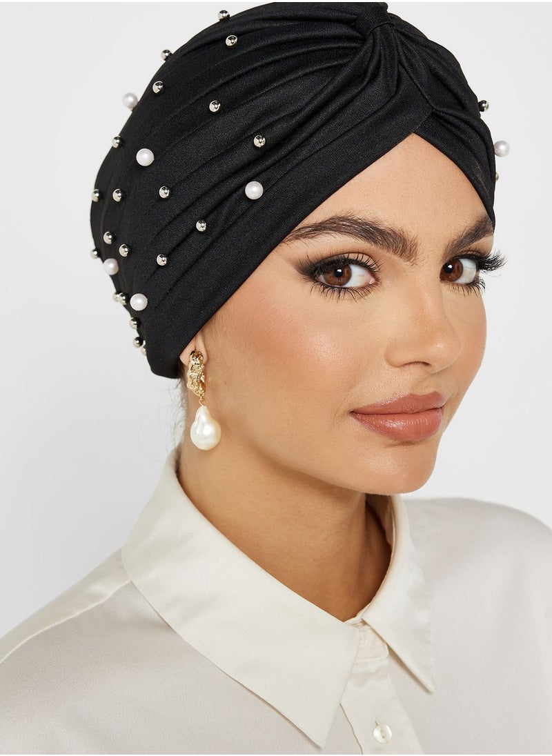 Khizana - Pearl Detail Turban - Image 1