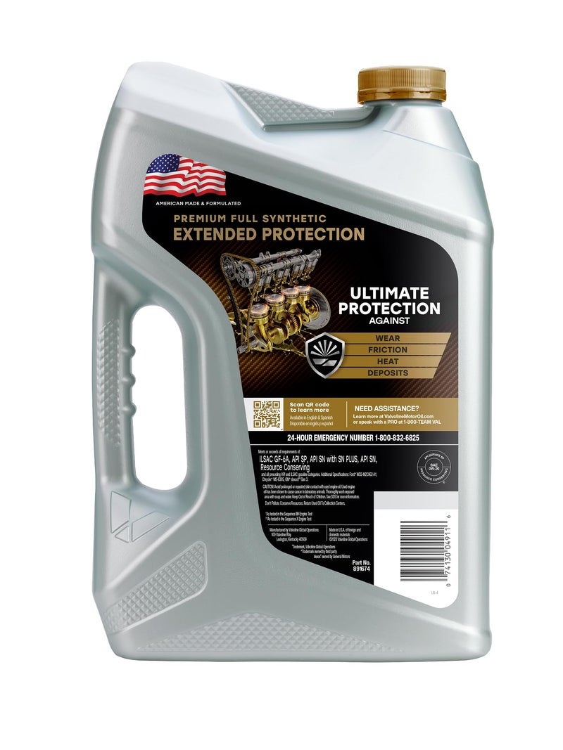 Valvoline Extended Protection Full Synthetic 0W-20 Motor Oil 5 Quart - Image 2