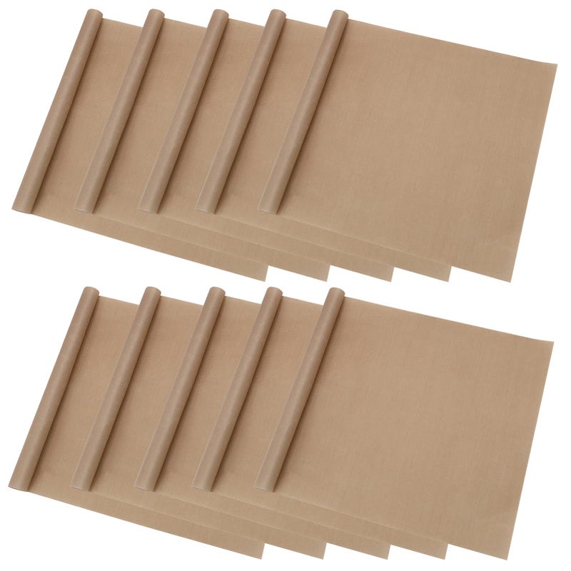 YQL 10PCS Teflon Baking Sheet 30X40cm Reusable Non Stick Oven Liner for BBQ Baking Cooking Heat Transfer Up to 270C Heat Resistance