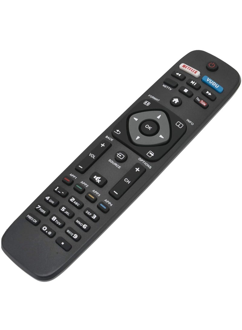 ELTRAZONE Replacement Remote Control NH500UP Compatible with Philips 4K UHD Smart TV HDTV URMT41JHG006 32PFL4902 40PFL4901 43PFL4901 50PFL4901 55PFL5402 65PFL5602 75PFL6601/F7 65PFL6901/F7 2/F7 55B with battery - Image 3