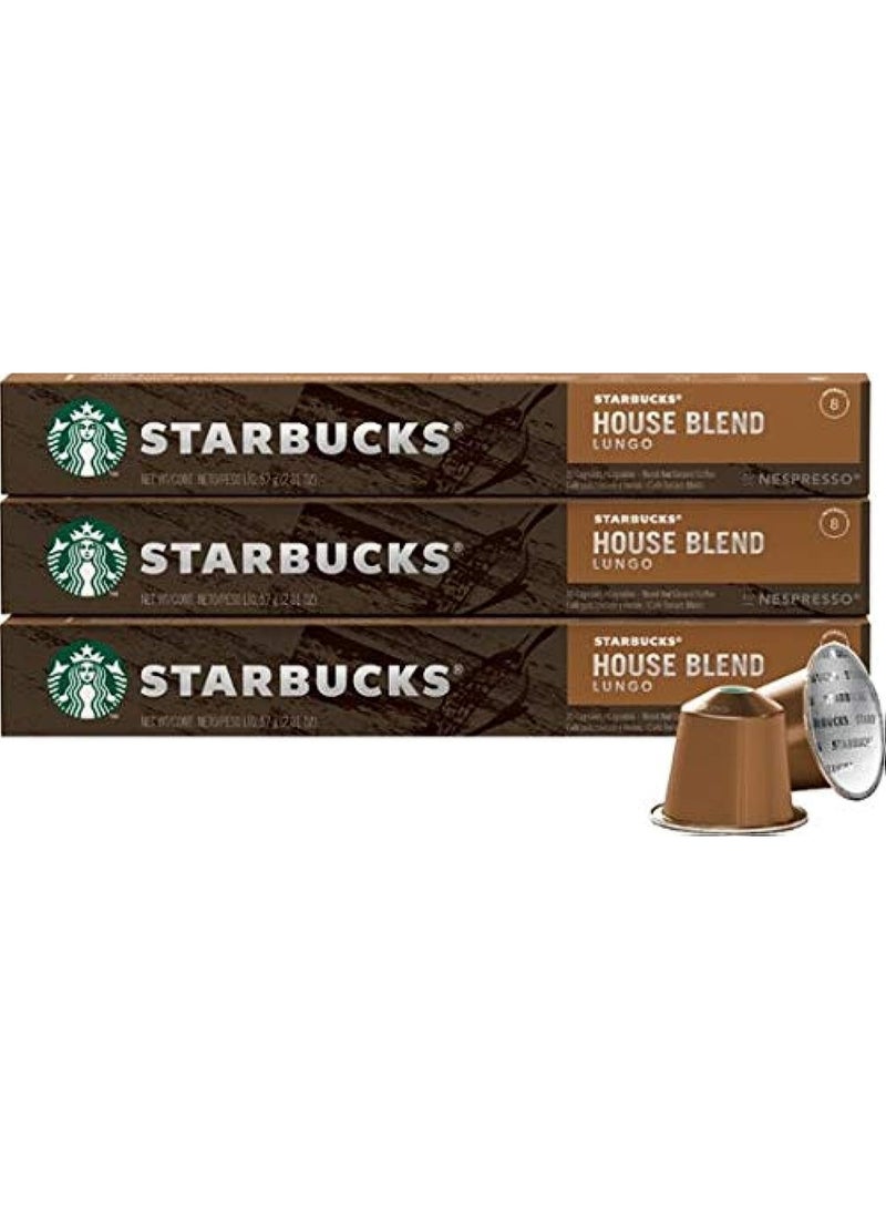 ستاربكس كبسولات قهوة ستاربكس من نسبريسو - هاوس بليند ، 30 كبسولة (3 علب)