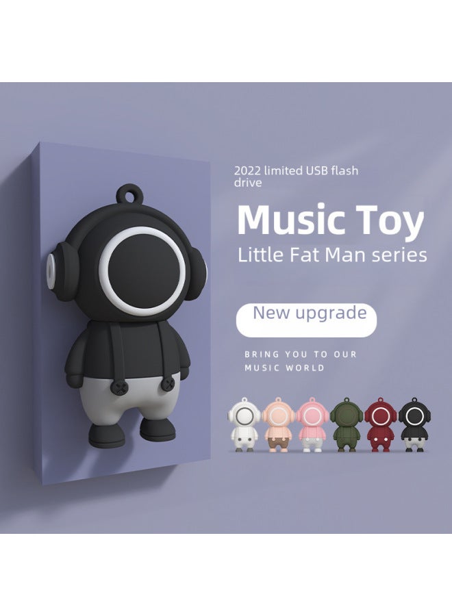 Creative Music Computer Phone Dual-use Usb Flash Drive Corporate Cultural Activities Promotional Gifts Usb Stick Souvenir-Color:Gray Black Type-c Adapter PE Bag-Capacity:32GB 2.0  - Image 3